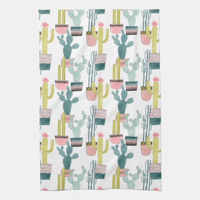 Linge De Cuisine Taco à propos d'amour | Motif Cactus (Vertical)