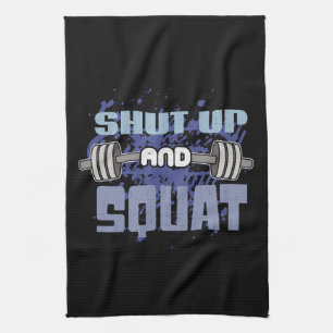 Linge De Cuisine Tais-Tête Et Squat - Jour De La Jambe - Motivation