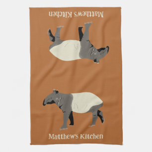 Linge De Cuisine Tapir Malais Cinnamon Orange Personnalisé