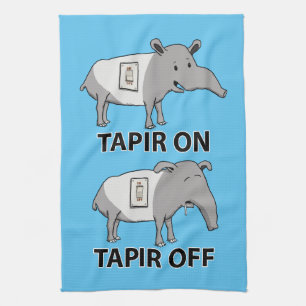Linge De Cuisine Tapir mignon et drôle sur le tapir