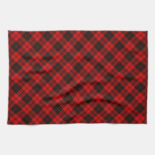 Linge De Cuisine Tartan Brodie rouge noir carreaux