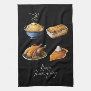 Linge De Cuisine Tarte à la citrouille de Thanksgiving automnal rét