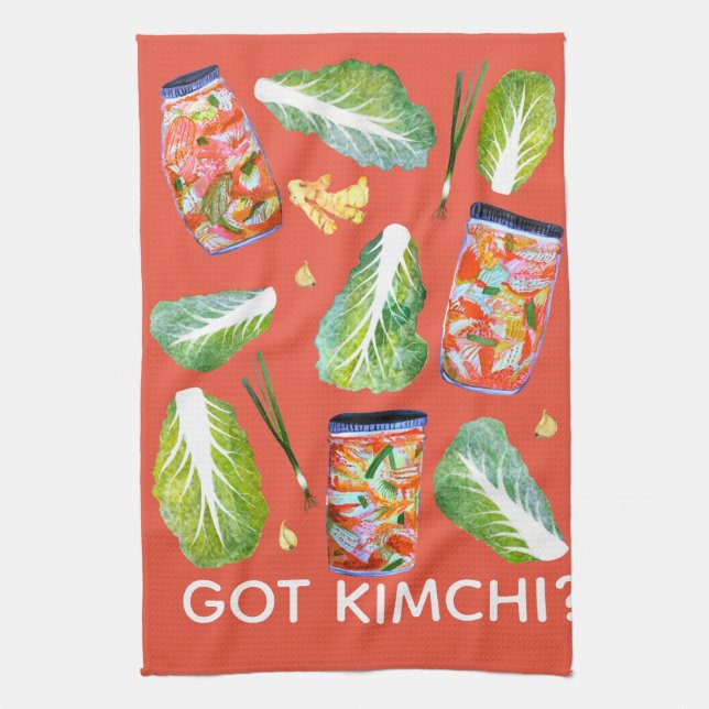 Linge De Cuisine T'AS Kimchi ? Ingrédients épicés Aquarelle amusant (Vertical)