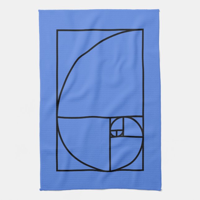 Linge De Cuisine Taux d'or de Fibonacci - art mathématique unique (Vertical)