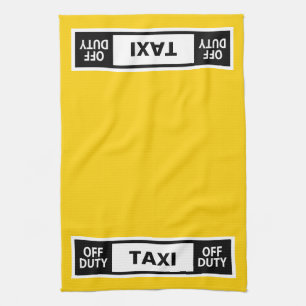Linge De Cuisine Taxi hors service jaune