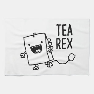 Linge De Cuisine Tea Rex Tea Sac Drôle Pun Carton