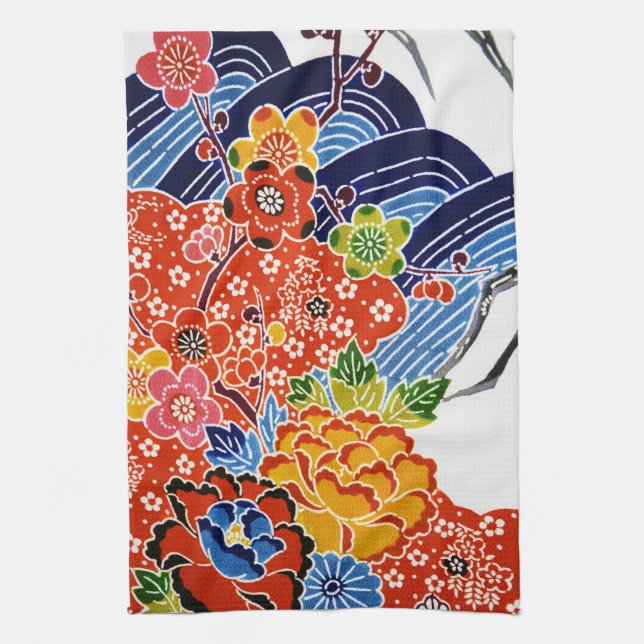 Linge De Cuisine Teinture d'okinawaïen japonaise (Bingata) (Vertical)