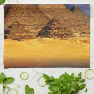 Linge De Cuisine tempête cosmique au-dessus de l'égypte