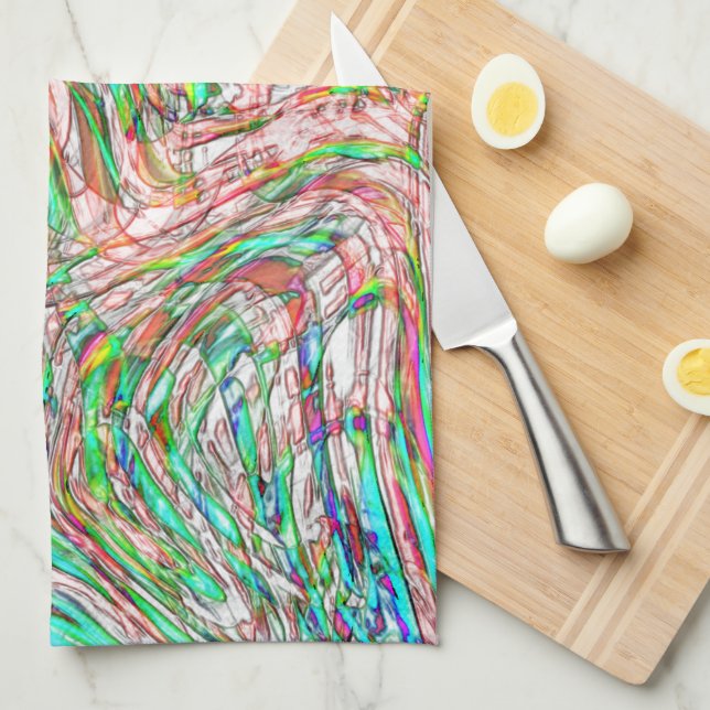 Linge De Cuisine Tempête de pistes tordues (Quart Plié)