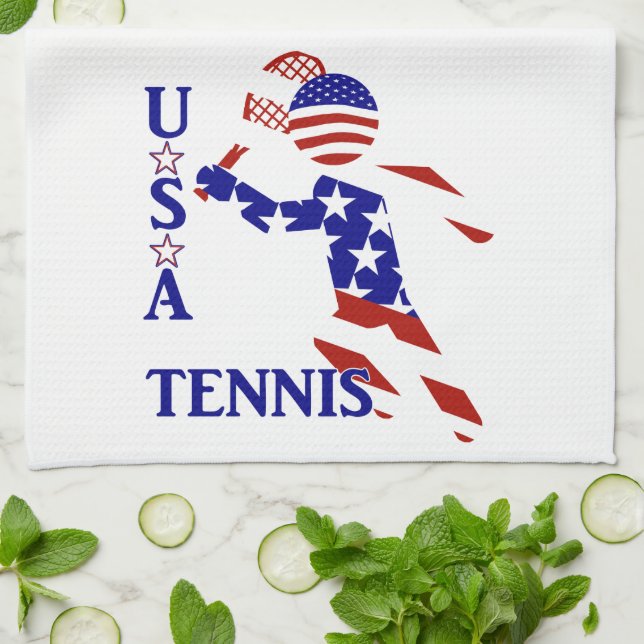 Linge De Cuisine TENNIS DES HOMMES Patriotiques DES USA (Plié)