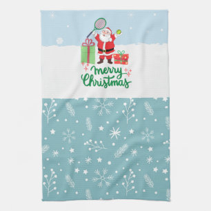 Linge De Cuisine Tennis Noël vacances avec le Père Noël