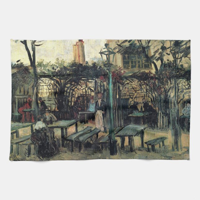 Linge De Cuisine Terrasse d'un Café, Montmartre par Vincent van Gog (Horizontal)