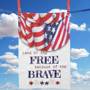 Linge De Cuisine Terre patriotique du Bunting libre