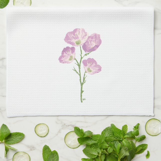 Linge De Cuisine Texas Wild Flower Buttercup, rose, fleur lavande (Plié)