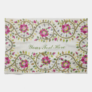 Linge De Cuisine Texte personnalisable, Motif Peonies, William Morr