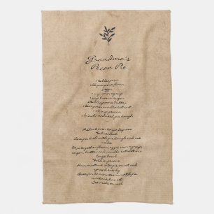 Linge De Cuisine Texte personnalisé de conservation de la recette 