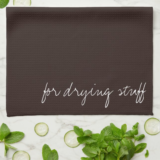 Linge De Cuisine Texte personnalisé sur le chocolat noir (Plié)