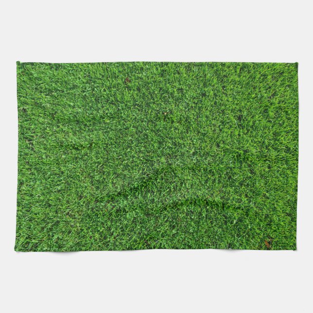Linge De Cuisine Texture d'herbe verte (Horizontal)