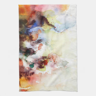 Linge De Cuisine Texture grunge d'aquarelle abstraite avec la