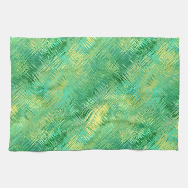 Linge De Cuisine Texture verre vert émeraude (Horizontal)