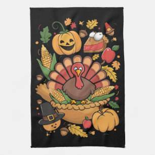 Linge De Cuisine Thanksgiving Turquie Thanksgiving Pie Fall Famille