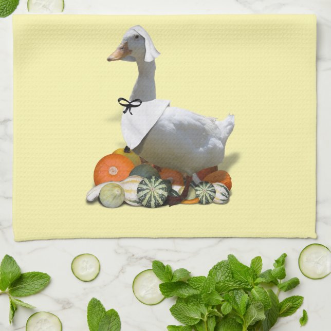 Linge De Cuisine Thanksgiving White Duck Pilgrie (Plié)