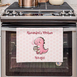 Linge De Cuisine Thé-Rex sucré Dinosaure personnalisé Pun animal