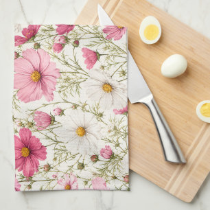 Linge De Cuisine Tiges de fleurs de cosmos aérées