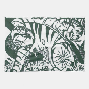 Linge De Cuisine Tigre par Franz Marc, Art de l'expressionnisme vin