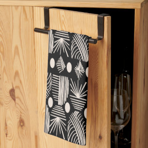 Linge De Cuisine Tissu de moisissure tribale des Caraïbes : noir, b