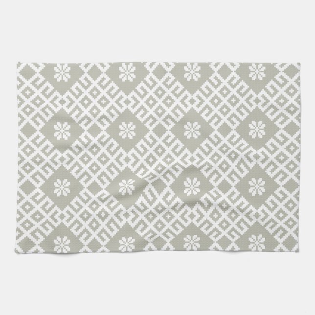 Linge De Cuisine Tissu traditionnel motif continu letton (Horizontal)
