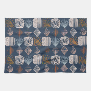 Linge De Cuisine Tissu Tribal des Caraïbes : bleu marine, Boho