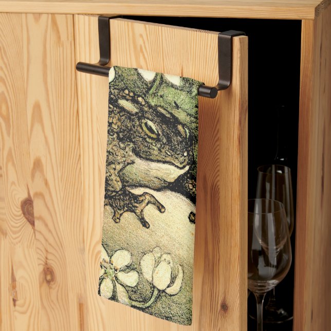 Linge De Cuisine Toad et Dogwood de style Art nouveau néerlandais (Pliage en tiers)