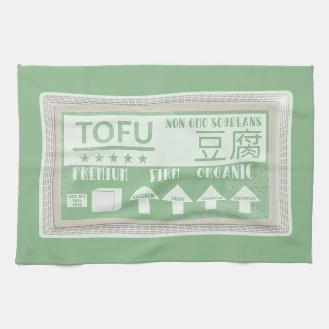 Linge De Cuisine Tofu Pop art emballage alimentaire (Horizontal)