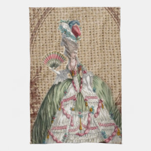 Linge De Cuisine toile de jute française baroque Marie Antoinette