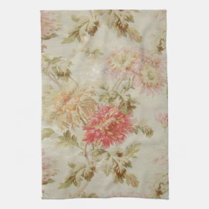 Linge De Cuisine Toile floral français antique