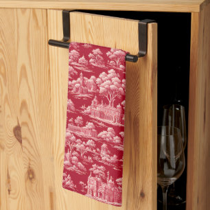 Linge De Cuisine Toile rouge-de-Jouy