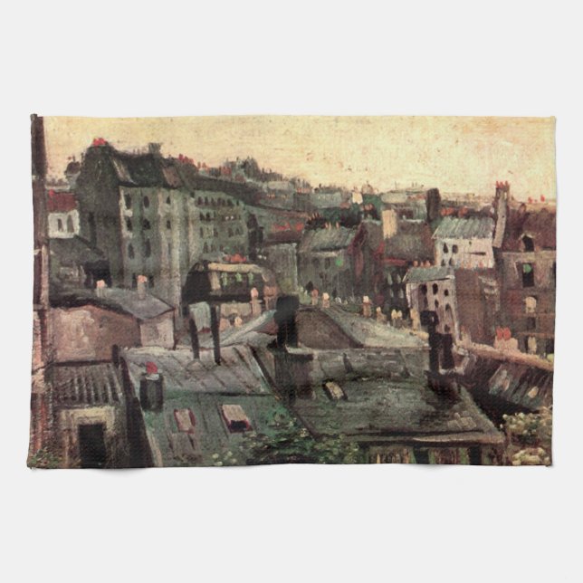 Linge De Cuisine Toits et sacs de maisons par Vincent van Gogh (Horizontal)