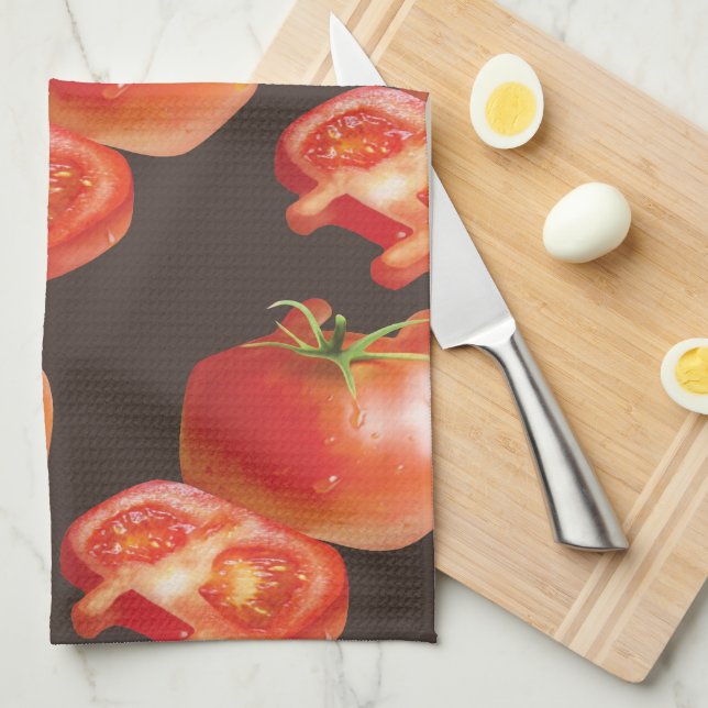 Linge De Cuisine Tomate fraîche (Quart Plié)