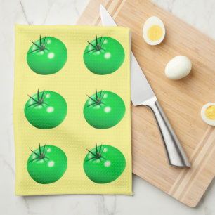 Linge De Cuisine Tomates poêlées tomates vertes mignonnes été jaune