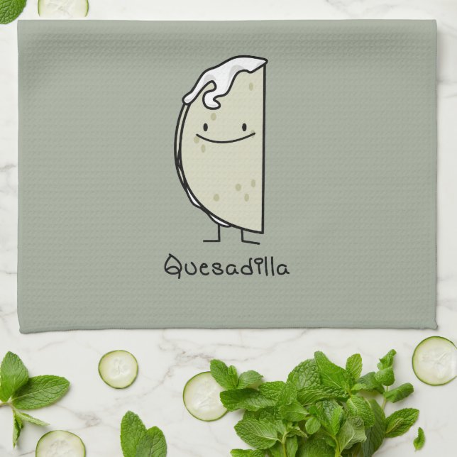 Linge De Cuisine Tortilla grillée par Mexicain de Quesadilla avec (Plié)