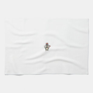 Linge De Cuisine Tortue Patriotique Gravure Vintage Graphique pour