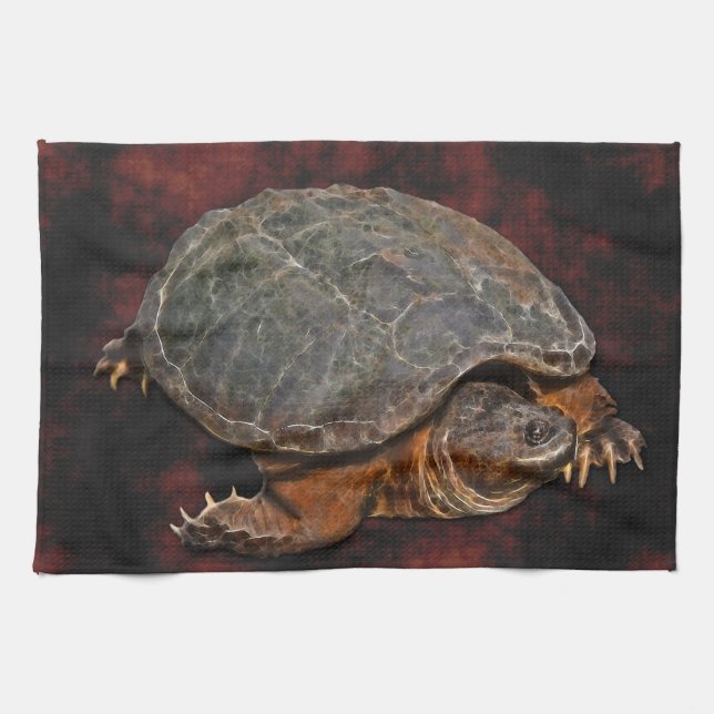 Linge De Cuisine Tortue serpentine Terrapin-lover Cadeau (Horizontal)