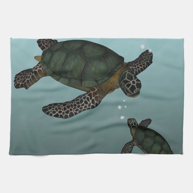 Linge De Cuisine Tortues de mer (Horizontal)