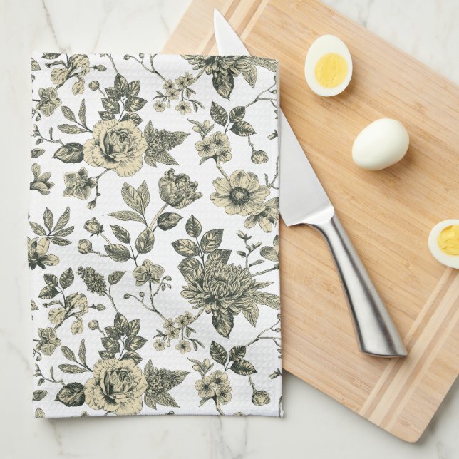 Linge De Cuisine Touche d'Elegance Garden Toile (Quart Plié)