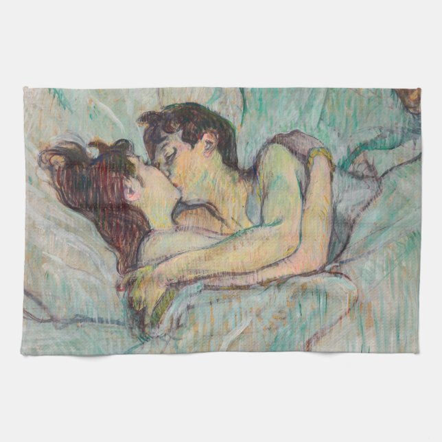 Linge De Cuisine Toulouse-Lautrec - En Lit, Baiser (Horizontal)