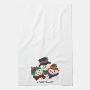 LINGE DE CUISINE TOUR À THÉ FAMILIAL SNOWMAN