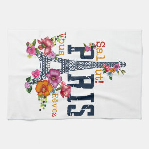 Linge De Cuisine Tour Eiffel Paris Chemise Salut Flower Paris Fra