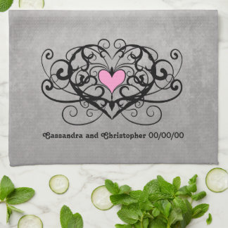 Linge De Cuisine Tourbillons romantiques et mariage de coeur