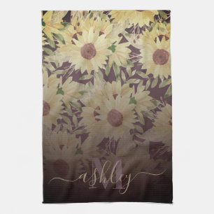 Linge De Cuisine Tournesol aquarelle